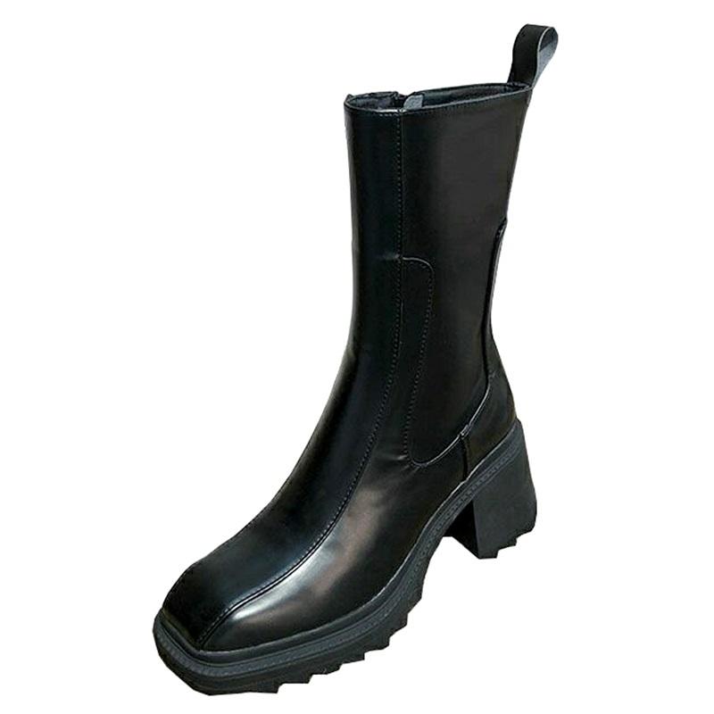 Boots Brand Comfortable Soft Rubber Rain Ladies Fashion Ankle Autumn Summer Female High Heel Party Runway Shoes Pump