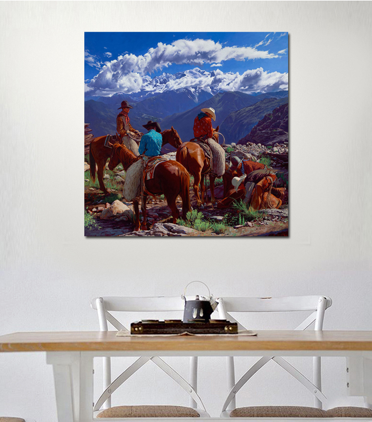 Mark Maggiori Dwe74 Cowboys At Work Painting Poster Print Home Decor Framed Or Unframed Popaper Material230t2453584