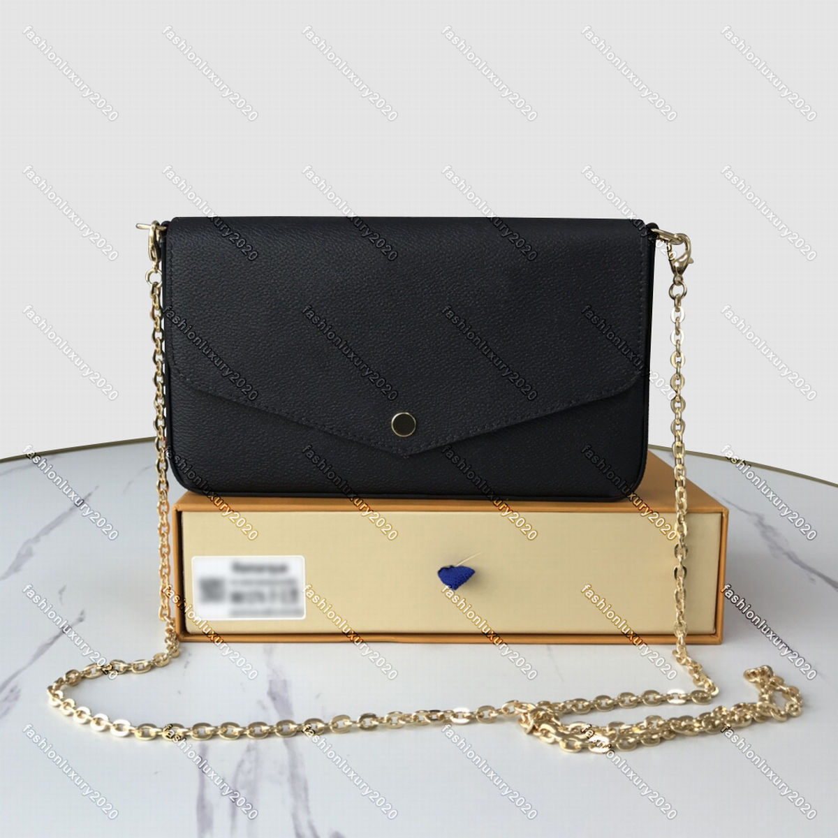 Real Leather Women Shoulder Bag 3piece set Flower Print Crossbody Bag Envelope Chain Purse Wallets Fashion Handbags Totes 2 Colors With Box, Fam80232_black
Real Leather Women Shoulder Bag 3piece set Flower Print Crossbody Bag Envelope Chain Purse Wallets Fashion Handbags Totes 2 Colors With Box, Fam80232_black