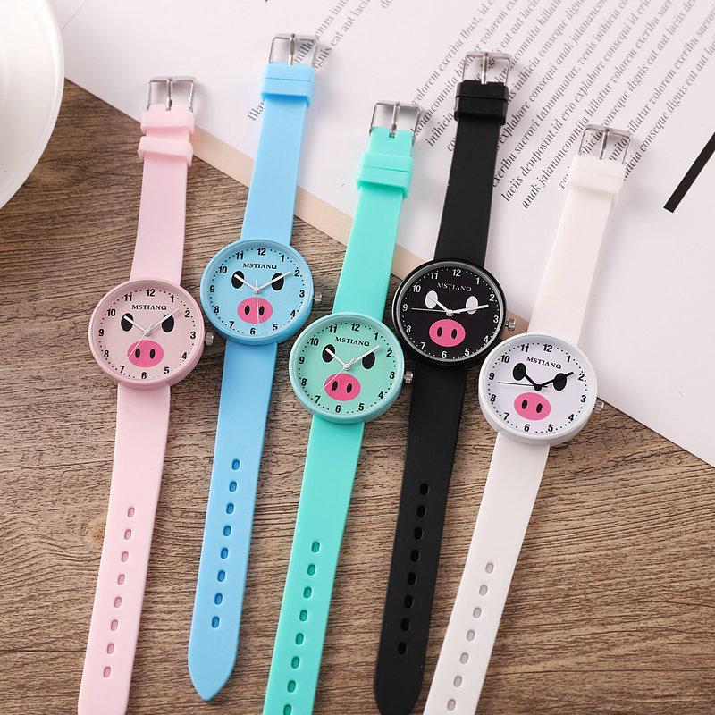 Wristwatches Literary Young People Trend Versatile Women's Watches Cartoon Pig Female Students Clock Soft Rubber Strap Ladies Watch For Wome, Black
Wristwatches Literary Young People Trend Versatile Women's Watches Cartoon Pig Female Students Clock Soft Rubber Strap Ladies Watch For Wome, Black
