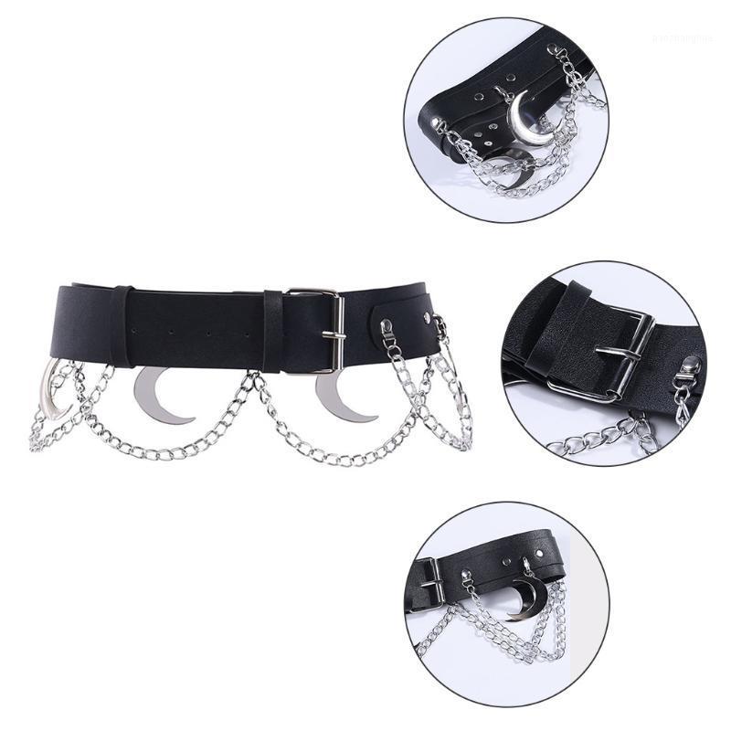 Belts Gothic Punk Waist Belt With Metal Chain For Women Clothing Accessories Body Faux Leather Crescent Moon, Black;brown
Belts Gothic Punk Waist Belt With Metal Chain For Women Clothing Accessories Body Faux Leather Crescent Moon, Black;brown