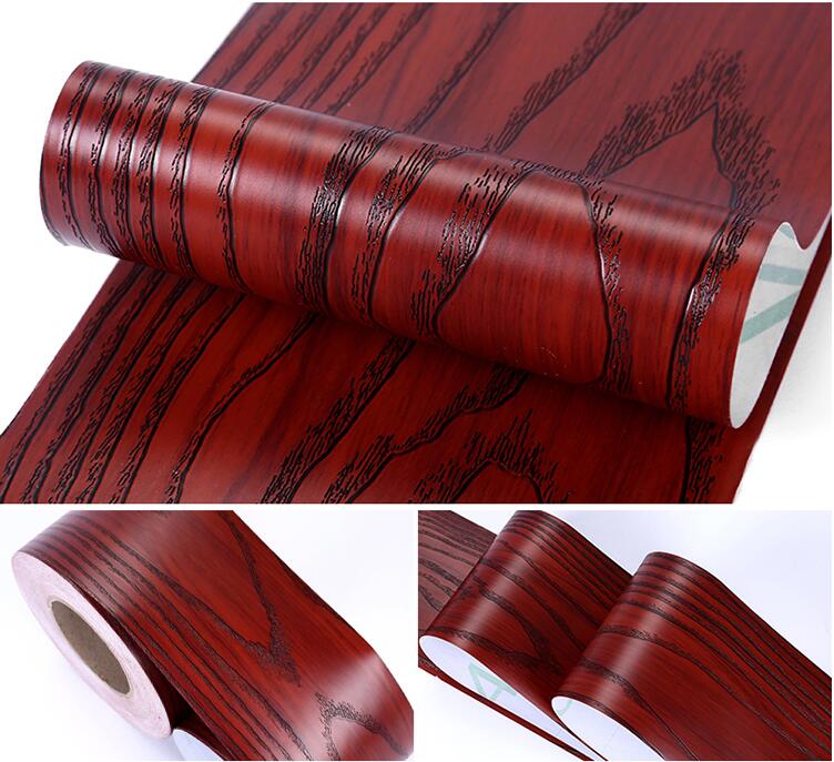 wall stickers waterproof self-adhesive PVC skirting waist line marble pattern wood grain tile door frame wallpaper