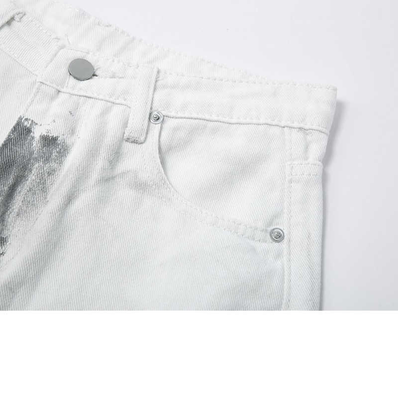 High Waist Women's Jeans Summer Harajuku Tie Dye Print Loose Fashion Wide Leg Long Pants Straight Baggy Denim Trouser 210922