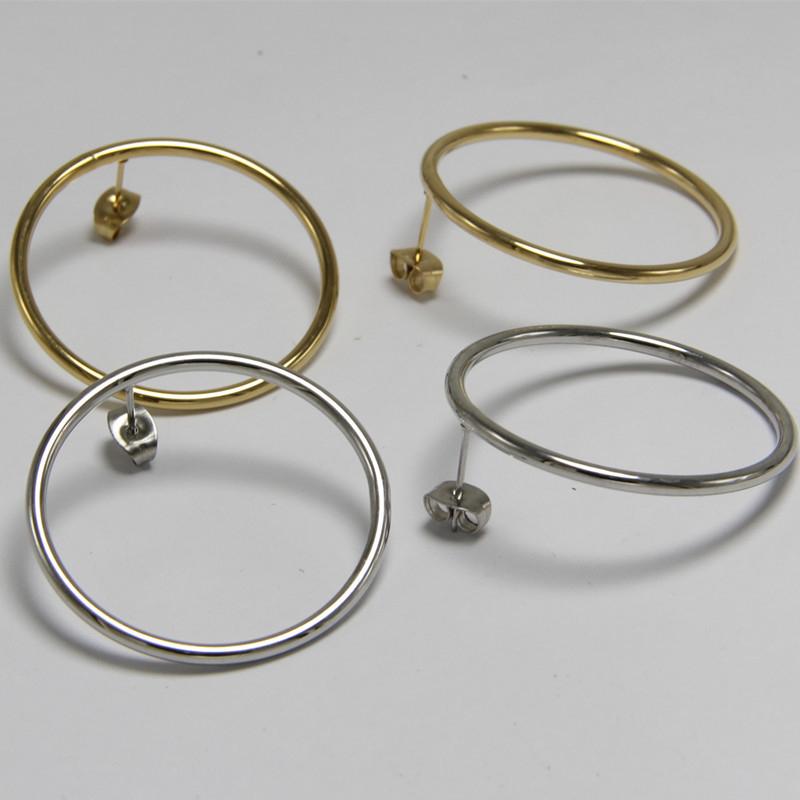 Stud ZJ 2022 Stainless Steel Statement Gold Silver Color 35mm Circle Studs Earrings Women Tarnish Free Minimalist Jewelry, Golden;silver
Stud ZJ 2022 Stainless Steel Statement Gold Silver Color 35mm Circle Studs Earrings Women Tarnish Free Minimalist Jewelry, Golden;silver