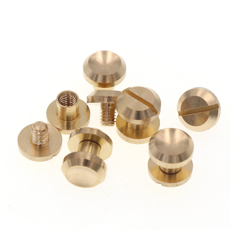 10 pieces Concave nail wallet bag Chicago brass belt screw Rivet diy handmade fastener garmnet hardware leather part