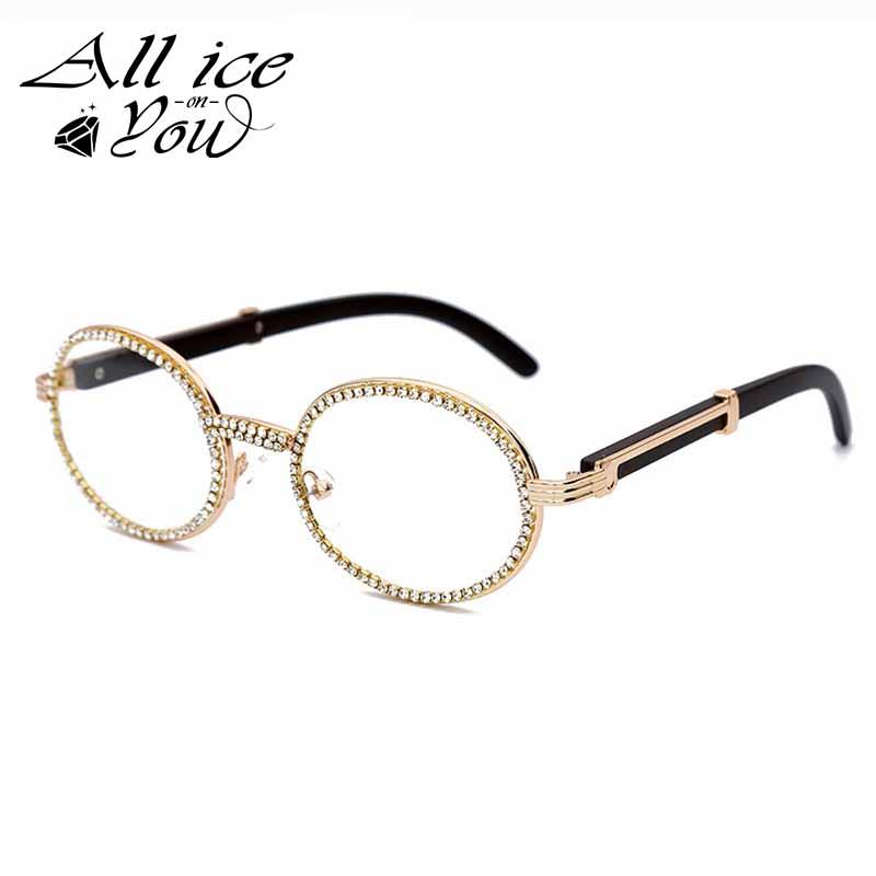 Vintage Round Iced Out Hip Hop Sunglasses Men Luxury Women Oval Crystal Wood Punk Glasses Fashion Eyewear Frames
Vintage Round Iced Out Hip Hop Sunglasses Men Luxury Women Oval Crystal Wood Punk Glasses Fashion Eyewear Frames