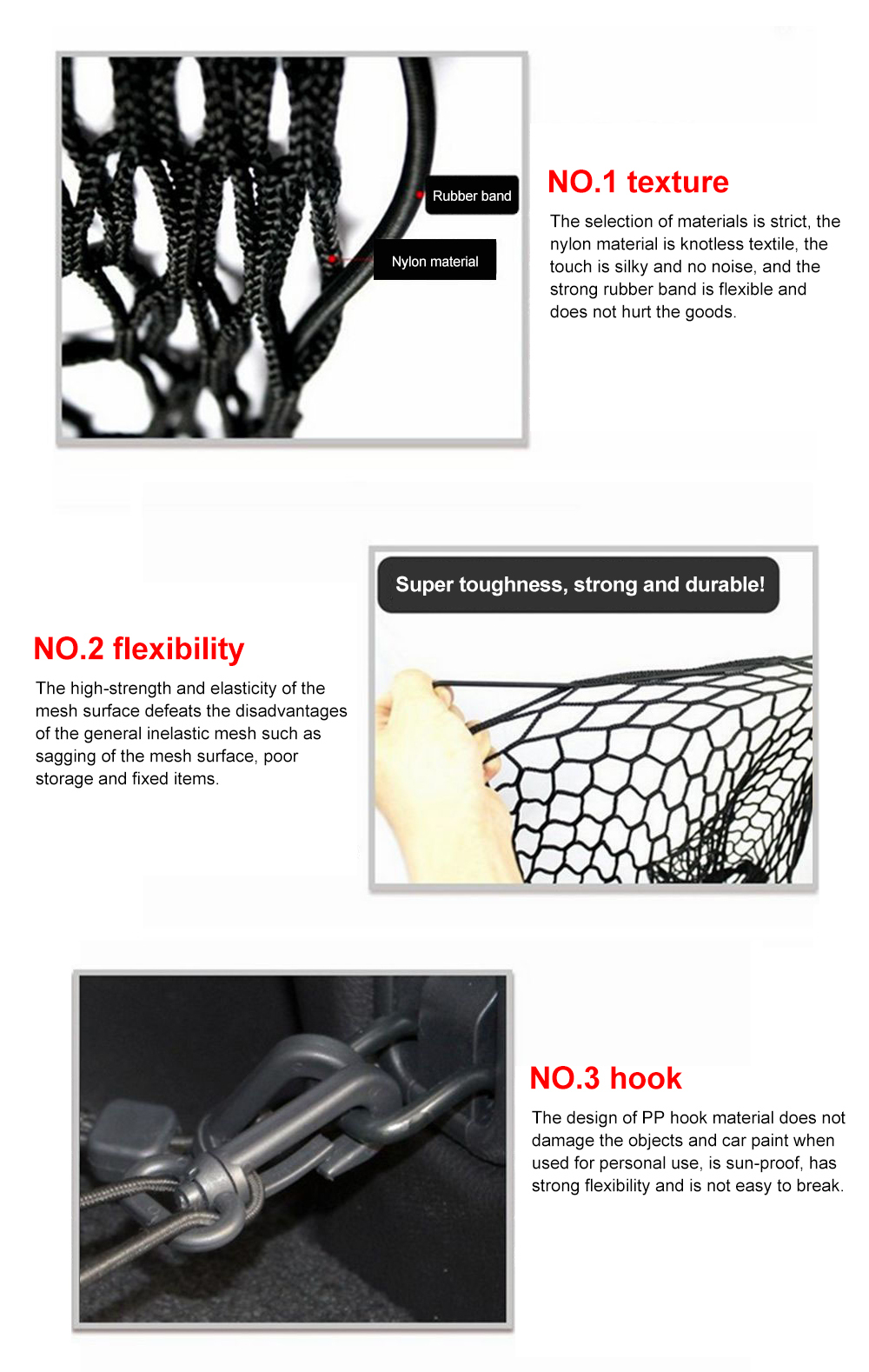 For Skoda Octavia A5 A7 Kodiaq Rapid Fabia Superb Auto Cargo Organiser Car Trunk Lage Storage Nylon Elastic Mesh Net