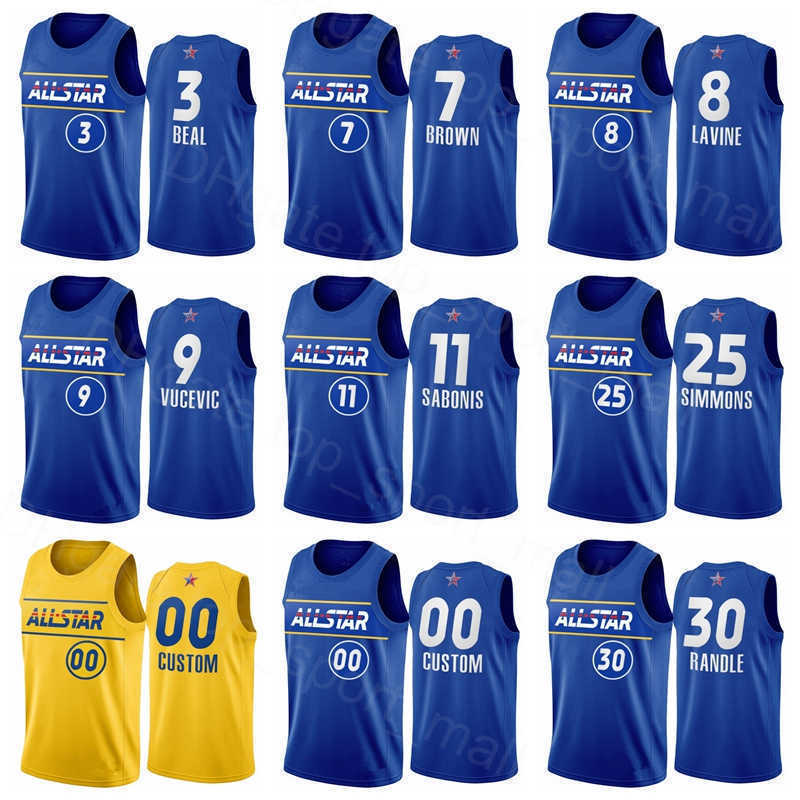 Star All Basketball Jersey Jaylen Brown Julius Randle Ben Simmons Zach LaVine Nikola Vucevic Domantas Sabonis Eastern Conference Men Blue, Color1
Star All Basketball Jersey Jaylen Brown Julius Randle Ben Simmons Zach LaVine Nikola Vucevic Domantas Sabonis Eastern Conference Men Blue, Color1