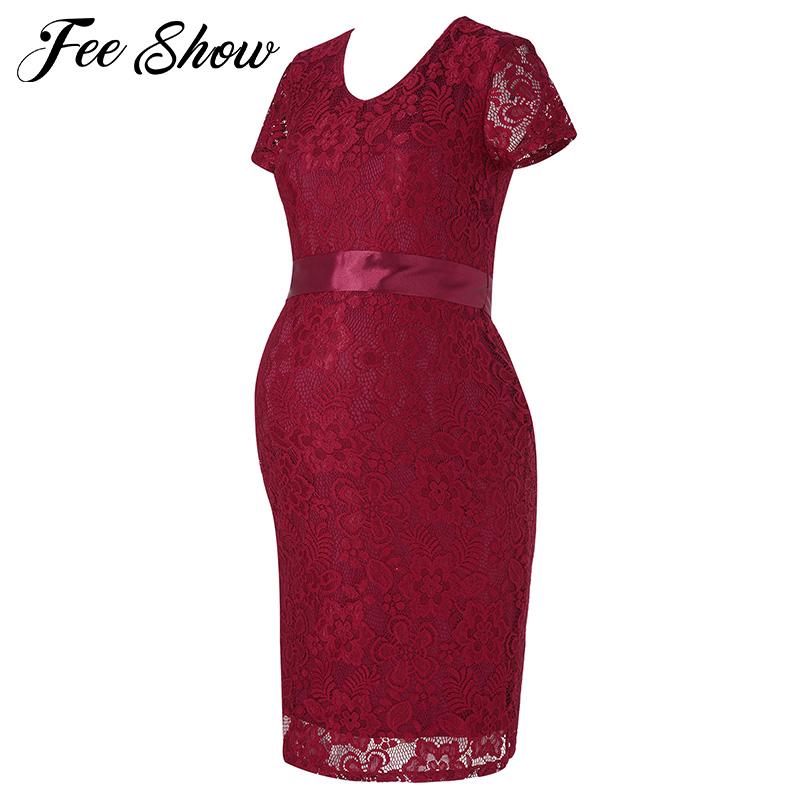 Maternity Dresses Pregnant Women's Lace Dress Gorgeous Evening Party Wedding Short Sleeve V Neck Comfy Cotton With Back Zipper, White
Maternity Dresses Pregnant Women's Lace Dress Gorgeous Evening Party Wedding Short Sleeve V Neck Comfy Cotton With Back Zipper, White