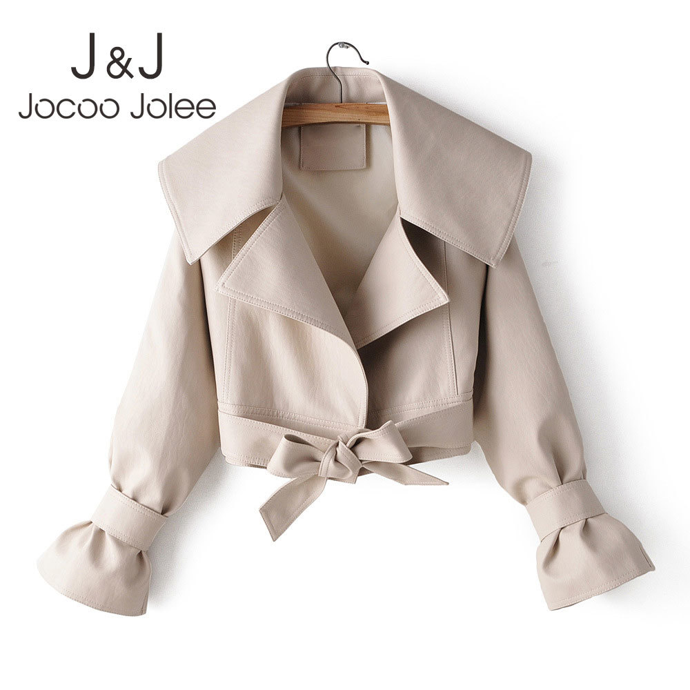 Jocoo Jolee Motorcycle PU Leather Jacket Elegant Turn Down Collar Cute Lace Up Bow Short Coat for Women All-match Biker Outwear 210518, Red
Jocoo Jolee Motorcycle PU Leather Jacket Elegant Turn Down Collar Cute Lace Up Bow Short Coat for Women All-match Biker Outwear 210518, Red