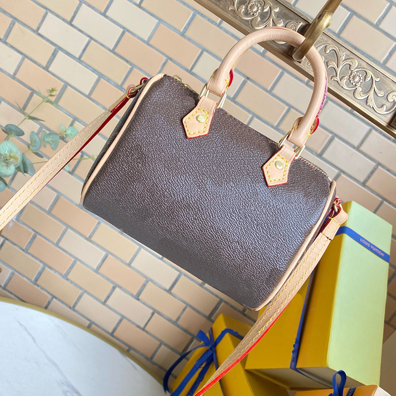 Nano Speedy Pillow Bag Old Flower Canvas Coating Portable Shoulder Bag Diagonal Straddle Bags Mini, Brown 1
Nano Speedy Pillow Bag Old Flower Canvas Coating Portable Shoulder Bag Diagonal Straddle Bags Mini, Brown 1