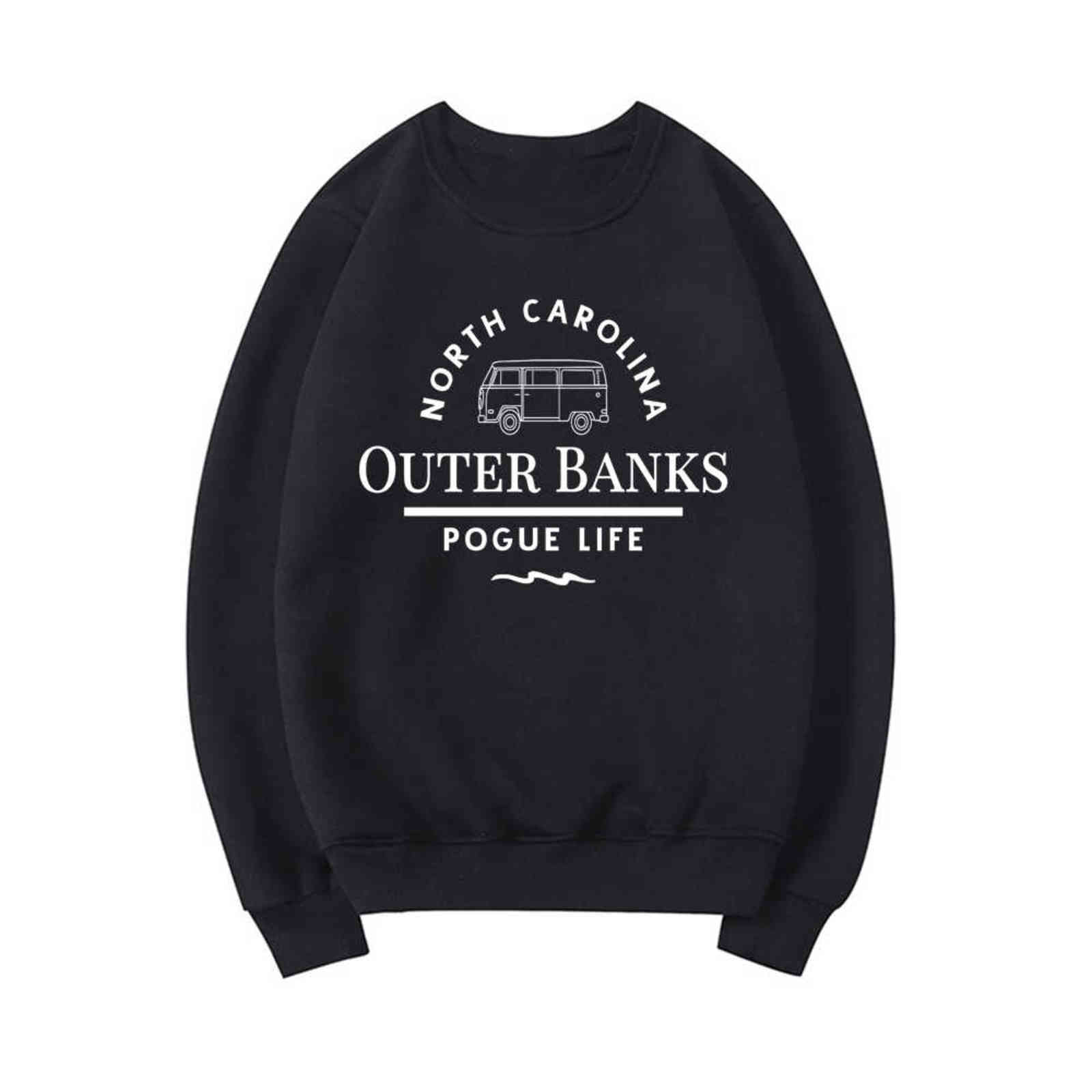 Outer Banks North Carolina Sweatshirt Pogue Life Hoodies Outer Banks Paradise on Earth Hoodie OBX Crewneck Sweatshirt Top 211104wtt