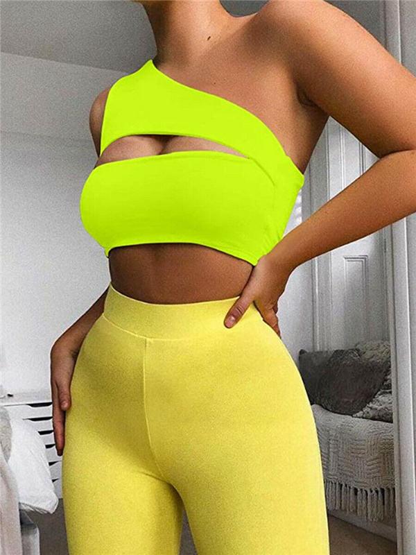 Women's Tanks & Camis Womens Fashion Causal Solid Hollow Out One Shoulder Sleeveless Bra Ladies Vest Sexy Slim Tank Crop Top, White
Women's Tanks & Camis Womens Fashion Causal Solid Hollow Out One Shoulder Sleeveless Bra Ladies Vest Sexy Slim Tank Crop Top, White