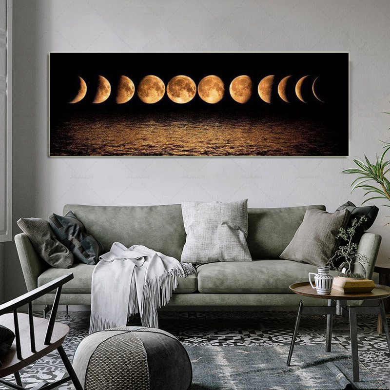 Large Size Abstract Moon Picture Canvas Painting Wall Art Posters And Prints For Living Room Study Decoration Cudaros No Frame
