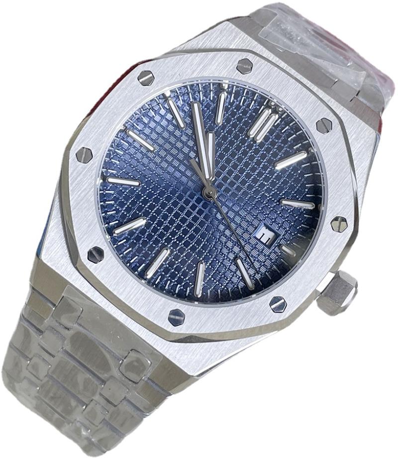 Wristwatches Men's Mechanical Automatic Watch Stainless Steel Black Blue Dial Sapphire Crysta