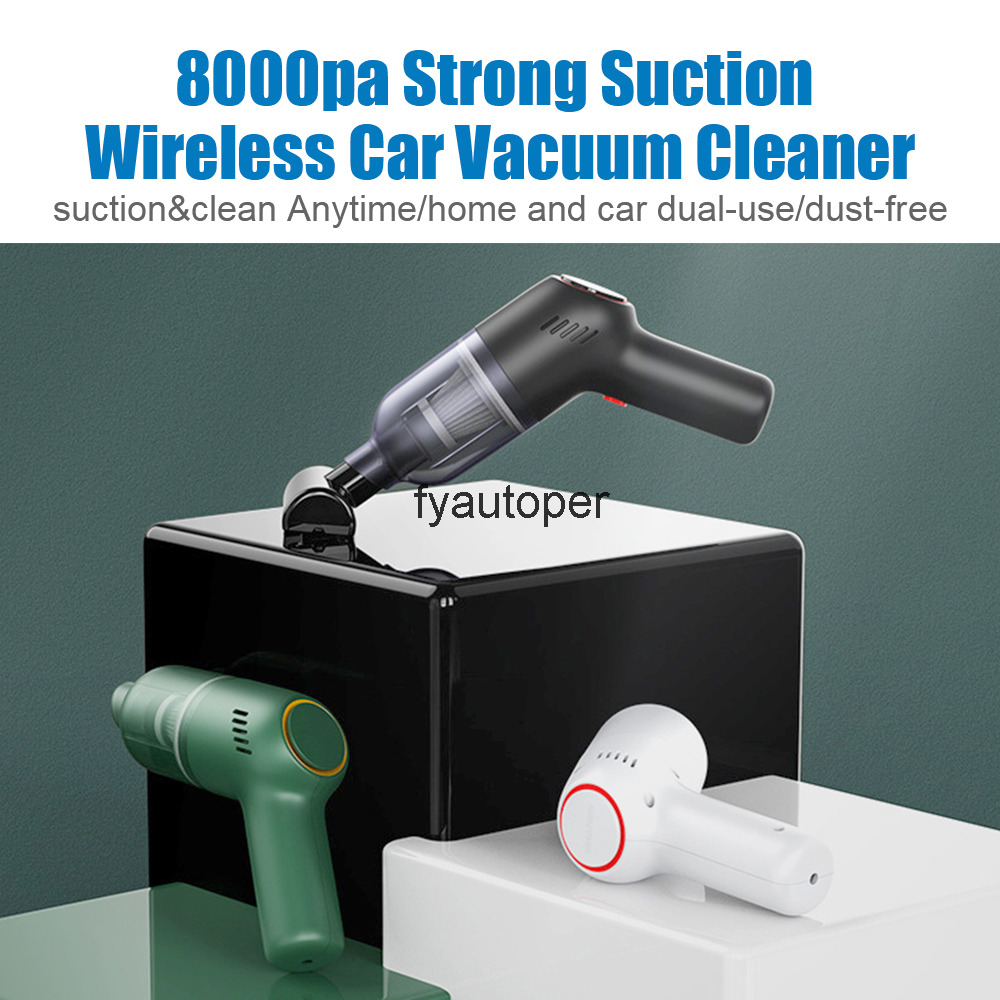 Car Vacuum Cleaner Mini Handheld Portable Auto Home Cleaning Cordless 8000Pa Wireless With Built-in Battery