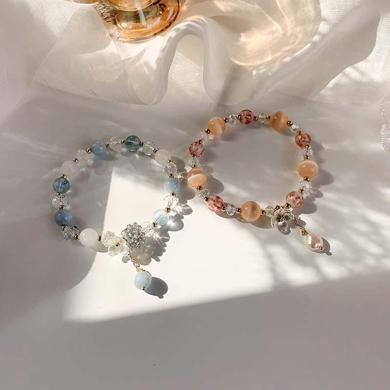 Beaded, Strands Colorful Crystal Beads Elastic Adjustable Bracelets For Women Glass Shell Flower Ins Niche Design Simple Bracelet Jewelry
Beaded, Strands Colorful Crystal Beads Elastic Adjustable Bracelets For Women Glass Shell Flower Ins Niche Design Simple Bracelet Jewelry