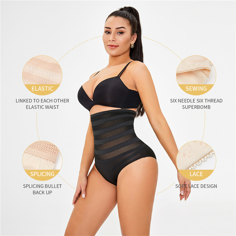 Shapewear Sheath Fat Belly High Waist Thong Panties Slimming Tummy Control Body Waist Trainer Butt Lifter Sexy Women Underwear 210402