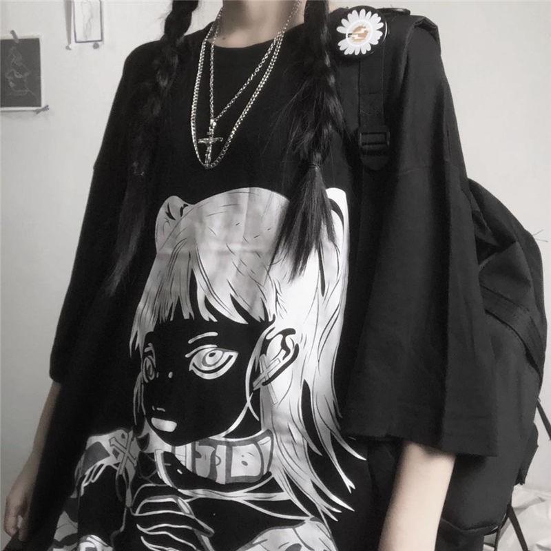 Summer Harajuku Style Girls Student Women Tops Tees Cartoon Print Korean V Neck Loose Couple Short Sleeved T Female Clothes, White
Summer Harajuku Style Girls Student Women Tops Tees Cartoon Print Korean V Neck Loose Couple Short Sleeved T Female Clothes, White