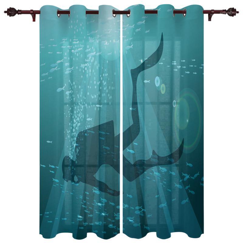 Nice Translucent Curtains With Diving The Sea Bright Pattern For Living Room Kitchen Bedroom Decoration Windows Curtain & Drapes
Nice Translucent Curtains With Diving The Sea Bright Pattern For Living Room Kitchen Bedroom Decoration Windows Curtain & Drapes