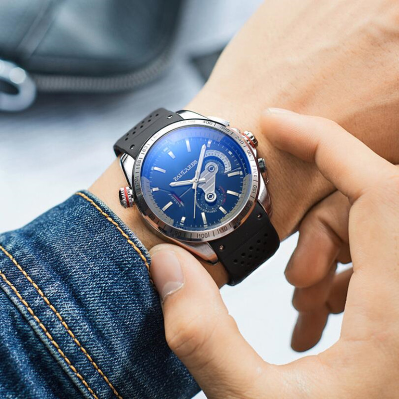 Special design mens watches mechanical automatic clock subdial work chronograph watch silicone watchband lifestyle waterproof pilot male carreraa wristwatch, As pic
Special design mens watches mechanical automatic clock subdial work chronograph watch silicone watchband lifestyle waterproof pilot male carreraa wristwatch, As pic
