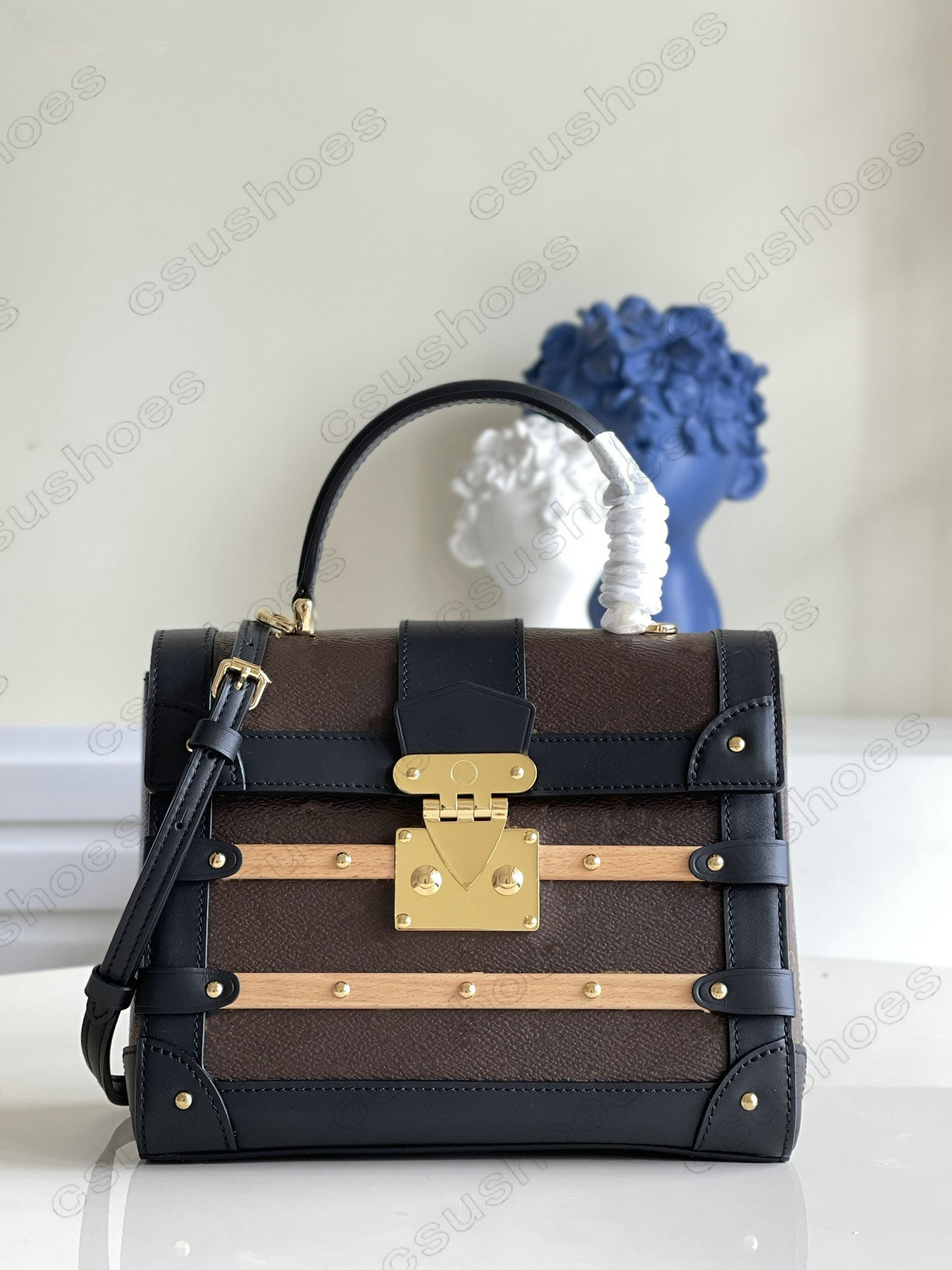 TRIANON PM Handbag Women Trunks S-lock Handle Shoulder Bag CrossBody Calf Leather Designer Shopping Trunk Bags Flap M45908, No bag 
TRIANON PM Handbag Women Trunks S-lock Handle Shoulder Bag CrossBody Calf Leather Designer Shopping Trunk Bags Flap M45908, No bag