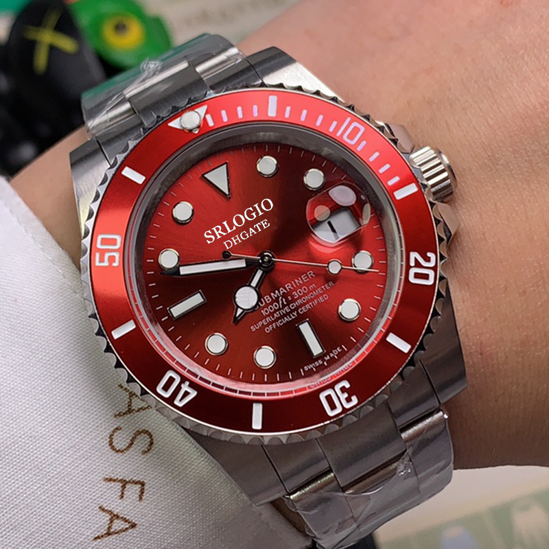 Mens Automatic Mechanical Watch Men Watches 40mm Stainless Steel Sapphire Swimming WristWatches Super Luminous Fashion Casual Wristwatch Montre De Luxe Red, Customize
Mens Automatic Mechanical Watch Men Watches 40mm Stainless Steel Sapphire Swimming WristWatches Super Luminous Fashion Casual Wristwatch Montre De Luxe Red, Customize