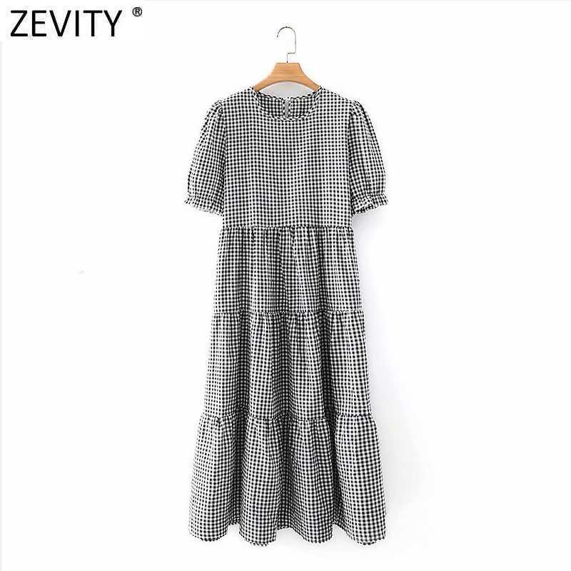 Zevity Women Vintage O Neck Puff Sleeve Plaid Print Pleats Midi Dress Female Chic Casual Ruffles A Line Vestidos DS8312 210603, As pic ds8312fxjc
Zevity Women Vintage O Neck Puff Sleeve Plaid Print Pleats Midi Dress Female Chic Casual Ruffles A Line Vestidos DS8312 210603, As pic ds8312fxjc