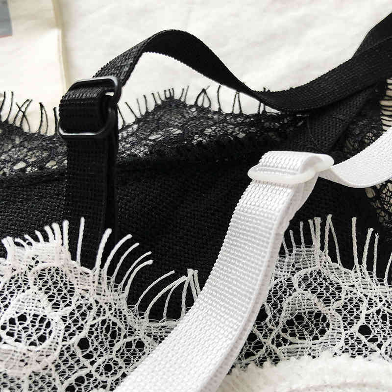 Lace lace suspender women's sexy eyelash side open back floral vest bottomless top elastic ice silk knitting 210515