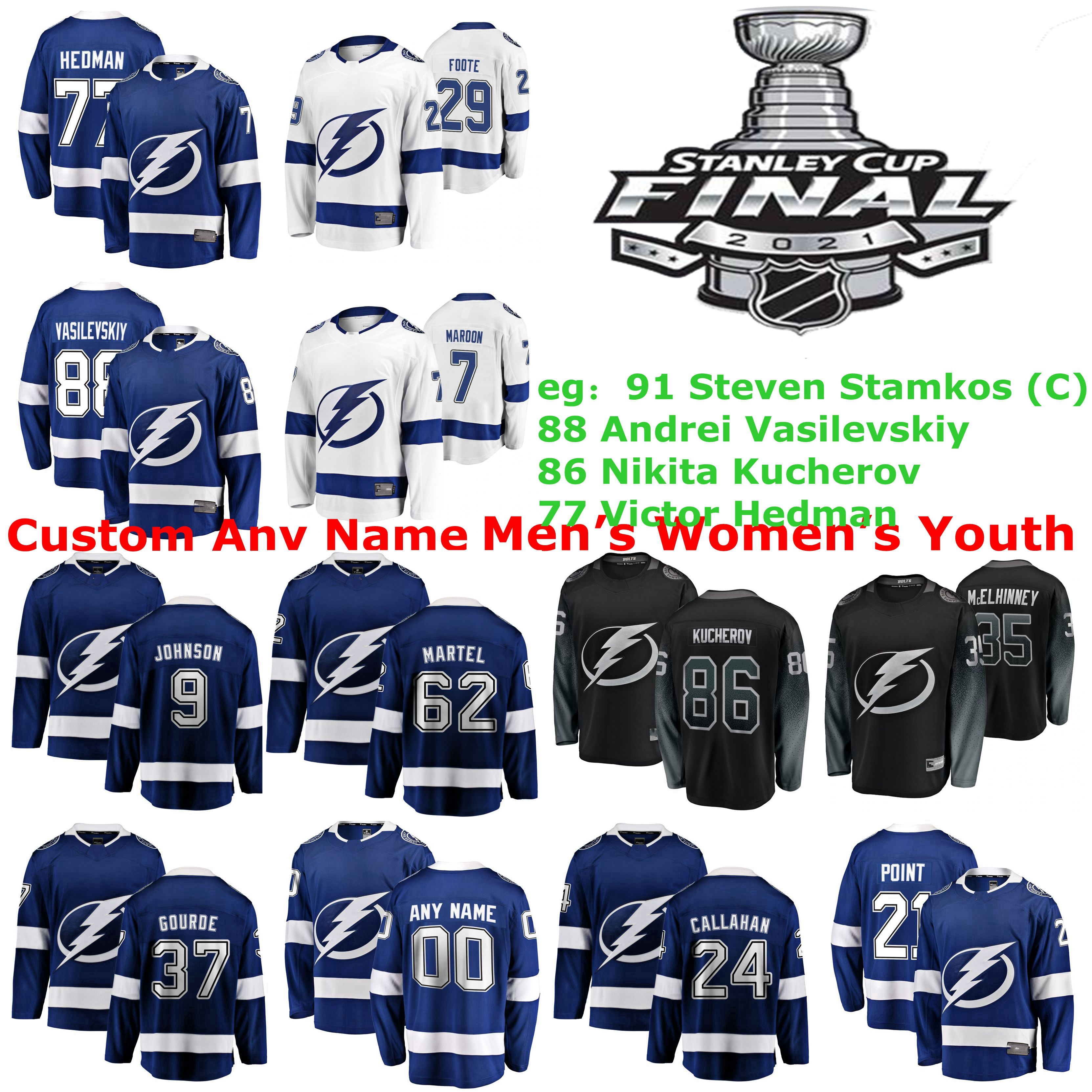 2021 Stanley Cup Final Tampa Bay Lightning Hockey Jerseys Victor Hedman Jersey Andrei Vasilevskiy Nikita Kucherov Brayden Point Steven Stamkos Men Custom Stitched, Women white away 2021 stanley cup final
2021 Stanley Cup Final Tampa Bay Lightning Hockey Jerseys Victor Hedman Jersey Andrei Vasilevskiy Nikita Kucherov Brayden Point Steven Stamkos Men Custom Stitched, Women white away 2021 stanley cup final