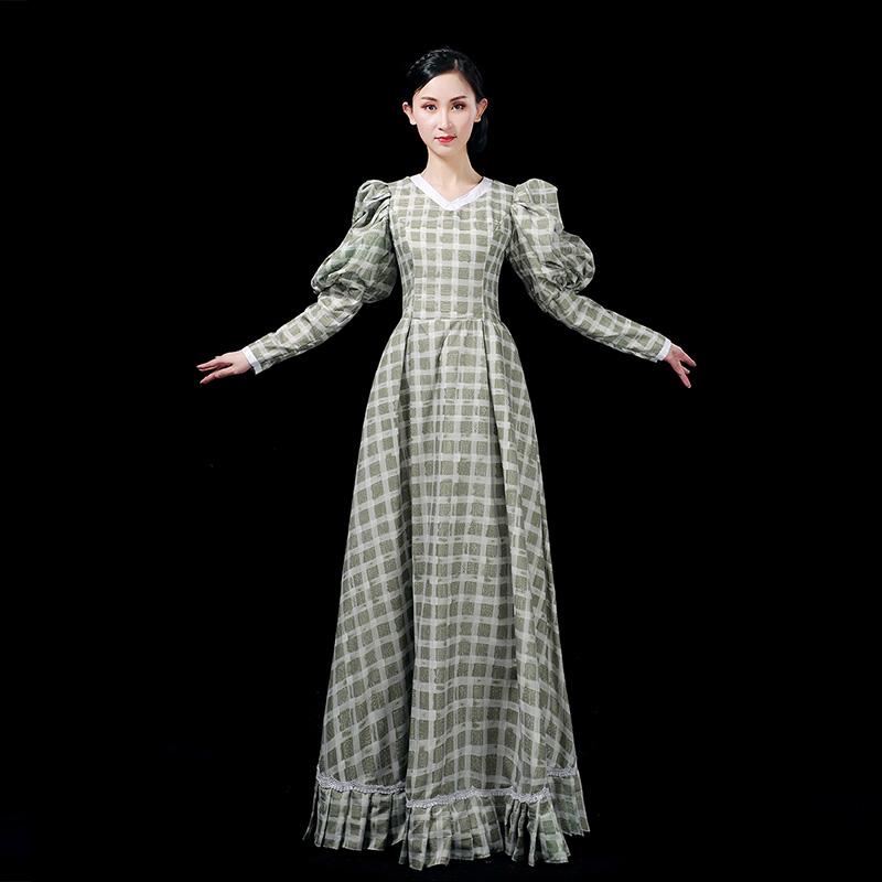 Casual Dresses Plaid Victorian Gothic Maid Dickens Fair Civil War Frock Dress Steampunk Theater Costume, As picture
Casual Dresses Plaid Victorian Gothic Maid Dickens Fair Civil War Frock Dress Steampunk Theater Costume, As picture