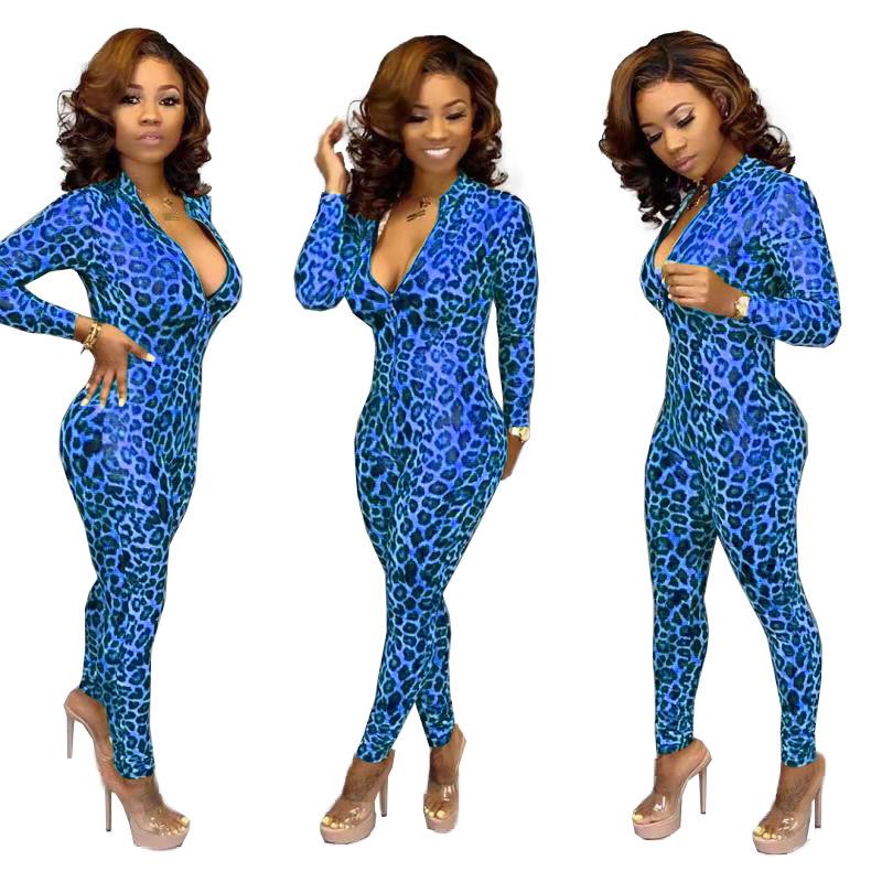 Women' Jumpsuits & Rompers Leopard Bodycon One Piece Outfit Sexy Costumes Long Sleeve Body Overall Womens Jumpsuit, Blue
Women' Jumpsuits & Rompers Leopard Bodycon One Piece Outfit Sexy Costumes Long Sleeve Body Overall Womens Jumpsuit, Blue