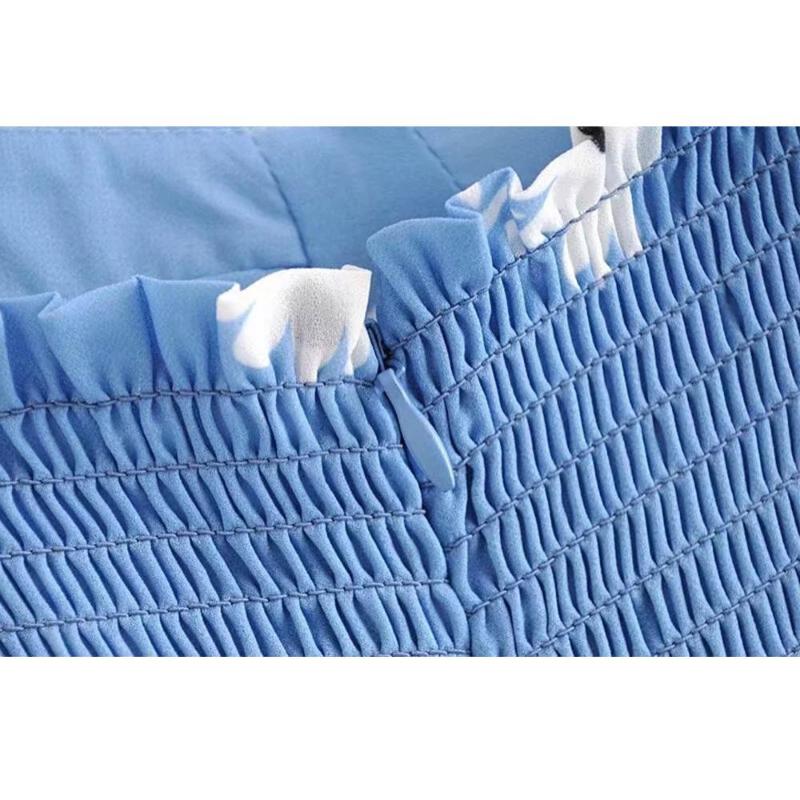 Sexy Backless Floral Print Midi Dress Women Summer Vintage Cami Split Party Streetwear Korean Clothes Vestidos Casual Dresses