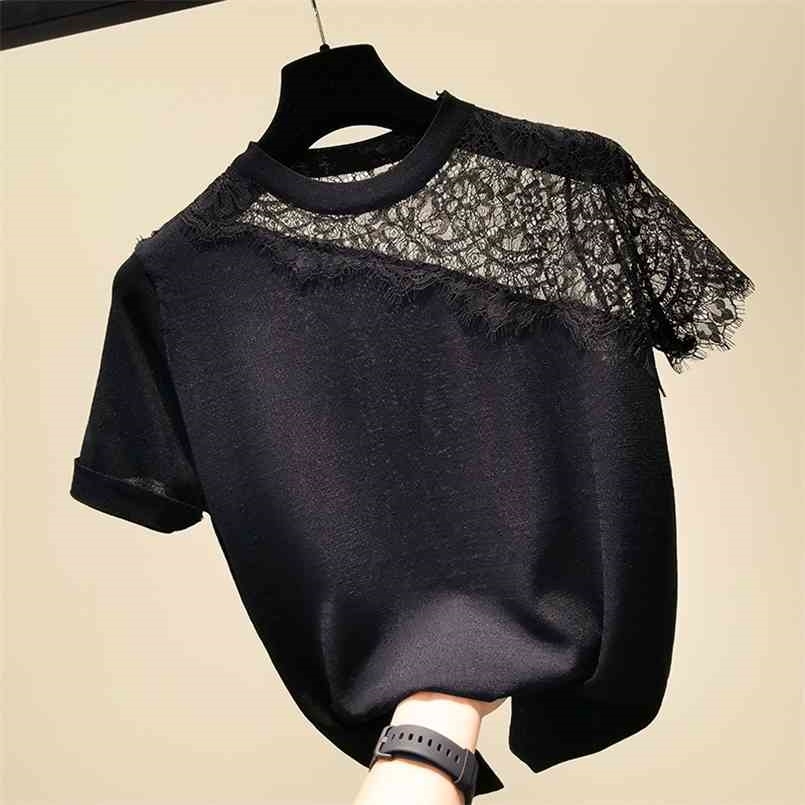 shintimes Lace Tshirt Women Hollow Out Black Striped Short Sleeve T Shirt Woman Clothes Knitted Summer Tops Tee Femme 210708, Black strips
shintimes Lace Tshirt Women Hollow Out Black Striped Short Sleeve T Shirt Woman Clothes Knitted Summer Tops Tee Femme 210708, Black strips