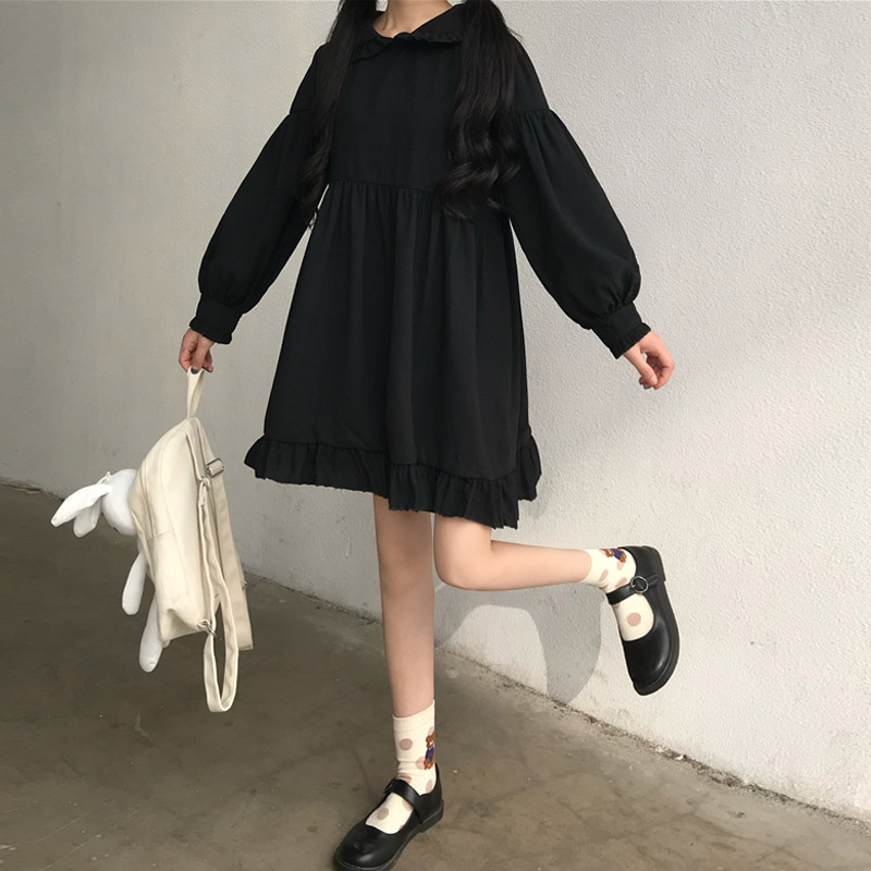 2021sweet cute kawaii girls lolita dress princess maid vintage ruffles dresses puff sleeve red black pink women dress round collar, Black;gray
2021sweet cute kawaii girls lolita dress princess maid vintage ruffles dresses puff sleeve red black pink women dress round collar, Black;gray