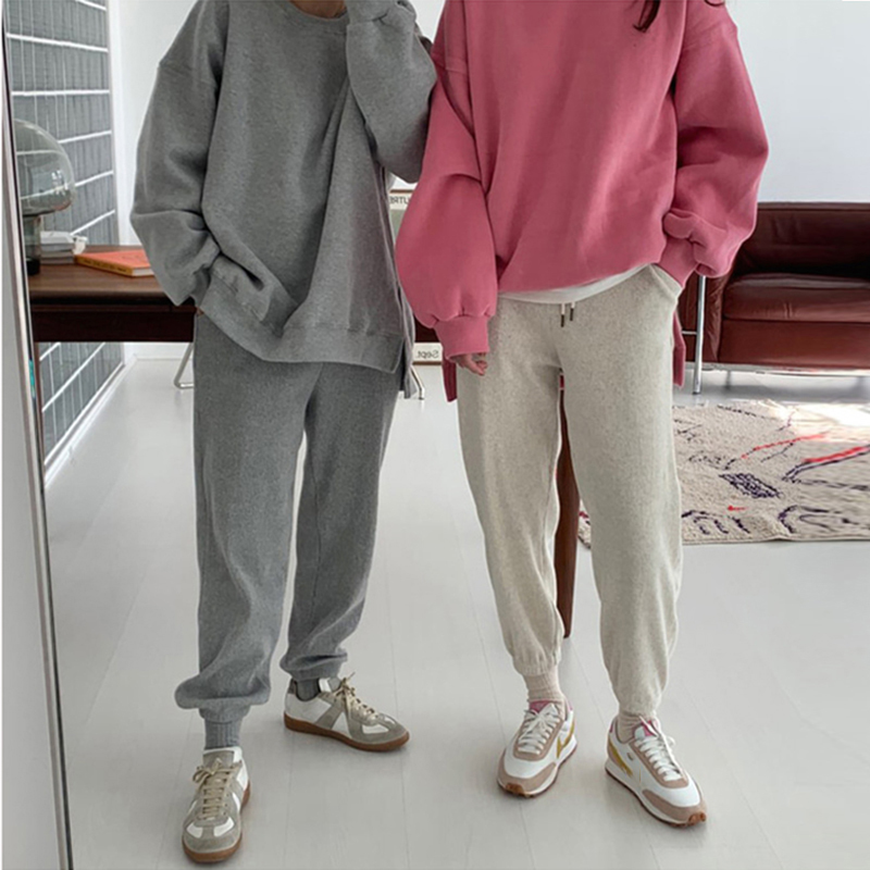 Nomikuma Women Pants Korean Causal Solid Autumn Winter Trousers New Leisure Harem Pants Mujer Pantalones 6D342 210427