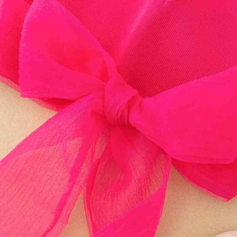 Sexy women pink tank tops summer fashion ladies elegant bow sweet female vintage slim bomb mesh girls chic 210430