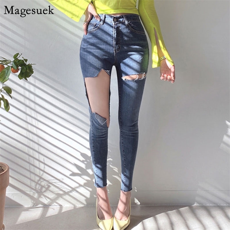 Casual Summer Skinny Jeans Women Pencil Pants Denim High Waist Blue Ripped for Mujer 10405 210518
Casual Summer Skinny Jeans Women Pencil Pants Denim High Waist Blue Ripped for Mujer 10405 210518