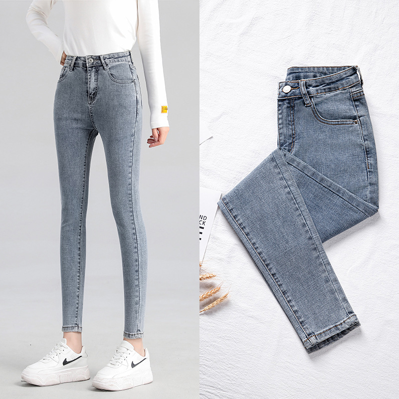 jeans 2021 spring light color women's high waist slim capris fit elastic pencil leggings, Blue
jeans 2021 spring light color women's high waist slim capris fit elastic pencil leggings, Blue