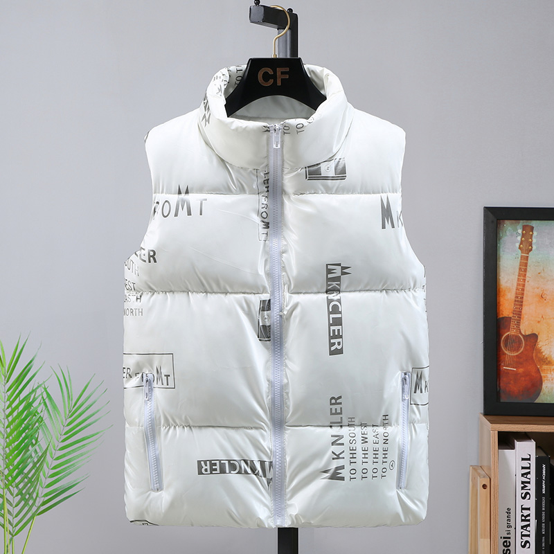Mens Winter Hooded New Short Bright Color Vest Cotton Padded Jacket Sleeveless Female Winter Waistcoat Vest, White
Mens Winter Hooded New Short Bright Color Vest Cotton Padded Jacket Sleeveless Female Winter Waistcoat Vest, White
