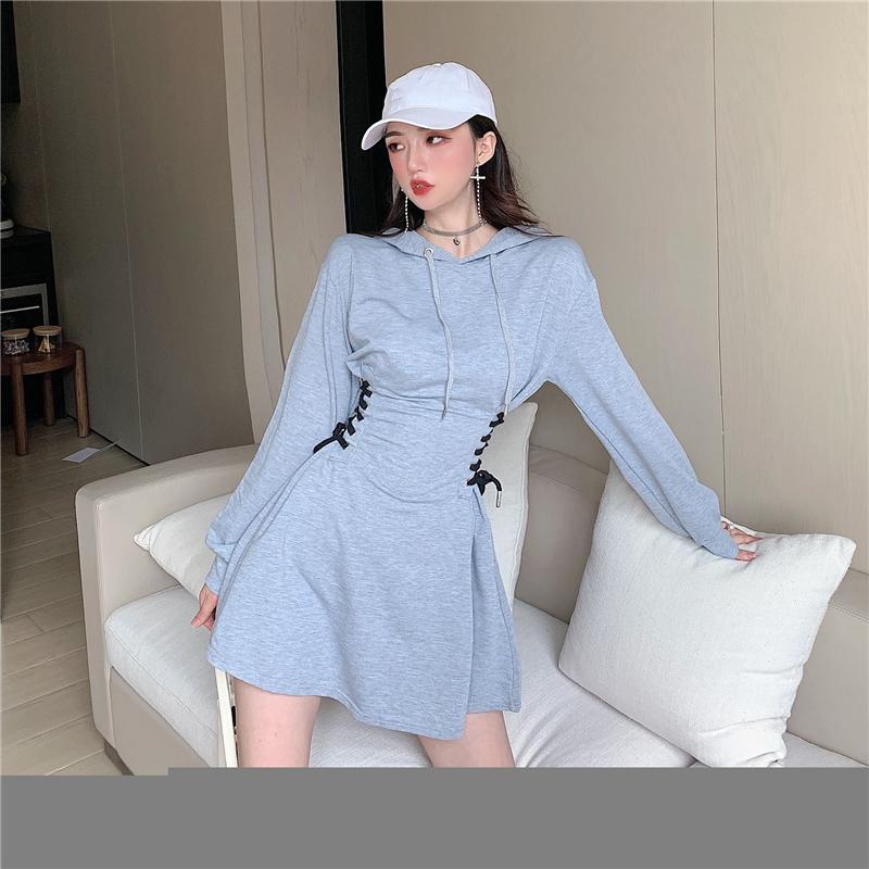 Casual Dresses Autumn Students Girl Hooded Lace Up Waist Sweatshirt Women Hoodies Dress Hoody, Black
Casual Dresses Autumn Students Girl Hooded Lace Up Waist Sweatshirt Women Hoodies Dress Hoody, Black