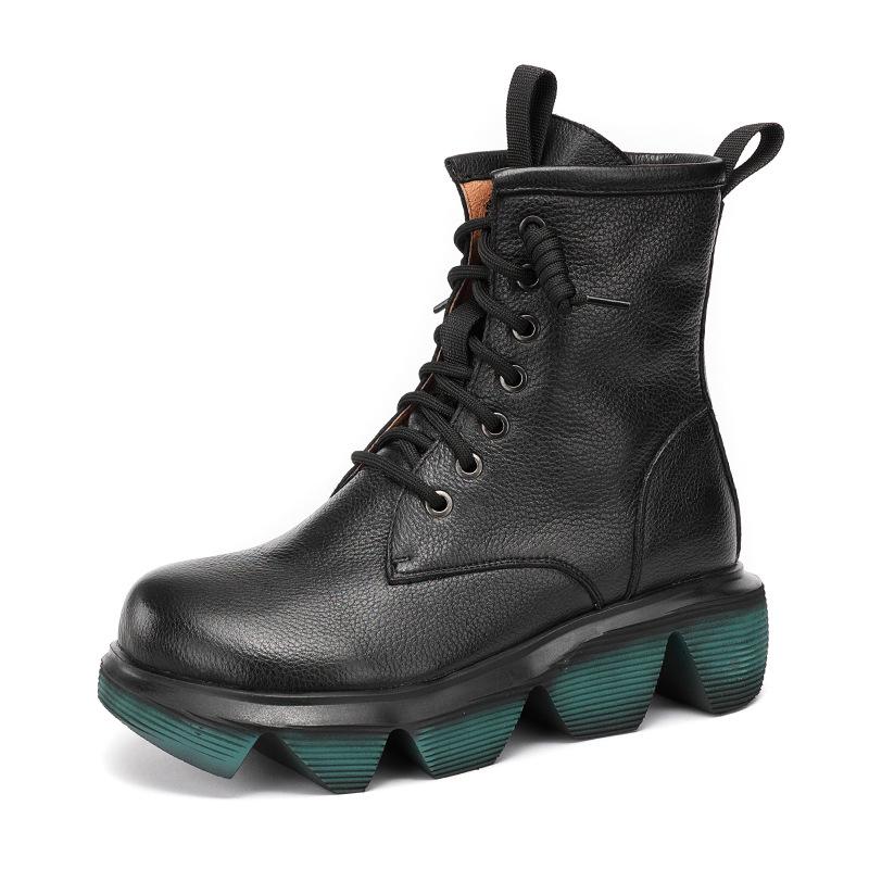 Boots 2021leather Casual Shoes Mid Calf Women Autumn Winter Fashion Lace-up Zipper Sports Platform Heel Ladies, Dark brown
Boots 2021leather Casual Shoes Mid Calf Women Autumn Winter Fashion Lace-up Zipper Sports Platform Heel Ladies, Dark brown
