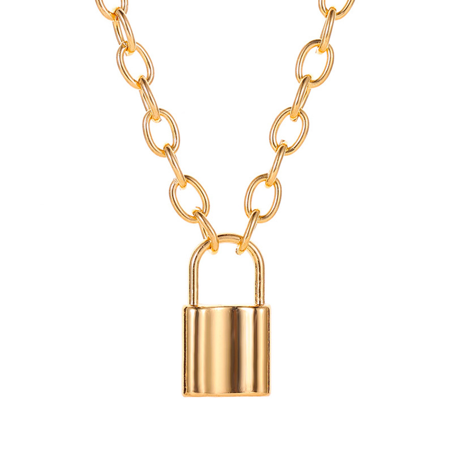 Stainless Steel Silver Color PadLock Pendant Necklaces Brand New link Chain lock Necklaces collar ras du cou collier femme women
Stainless Steel Silver Color PadLock Pendant Necklaces Brand New link Chain lock Necklaces collar ras du cou collier femme women