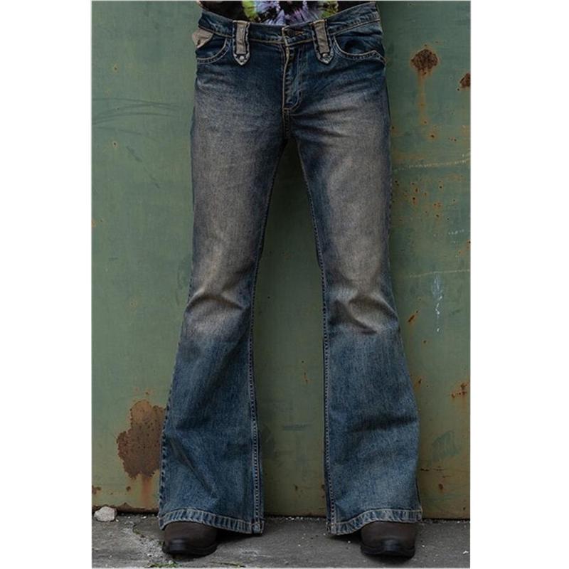 Men' Jeans Men Flared Bootcut Leg Pants Distressed Patchwork Fall Winter Punk Stlye Bell Bottom Denim Trousers Vaqueros Hombre, Nostalgia blue
Men' Jeans Men Flared Bootcut Leg Pants Distressed Patchwork Fall Winter Punk Stlye Bell Bottom Denim Trousers Vaqueros Hombre, Nostalgia blue
