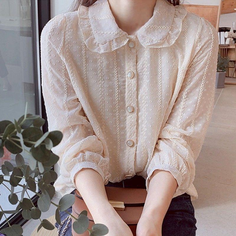 Women' Blouses & Shirts Deeptown Cottagecore Chiffon Blouse Women Lace Doll Collared Shirt Western Style Button Up Tops Mori Girl Korean Fa, Beige
Women' Blouses & Shirts Deeptown Cottagecore Chiffon Blouse Women Lace Doll Collared Shirt Western Style Button Up Tops Mori Girl Korean Fa, Beige