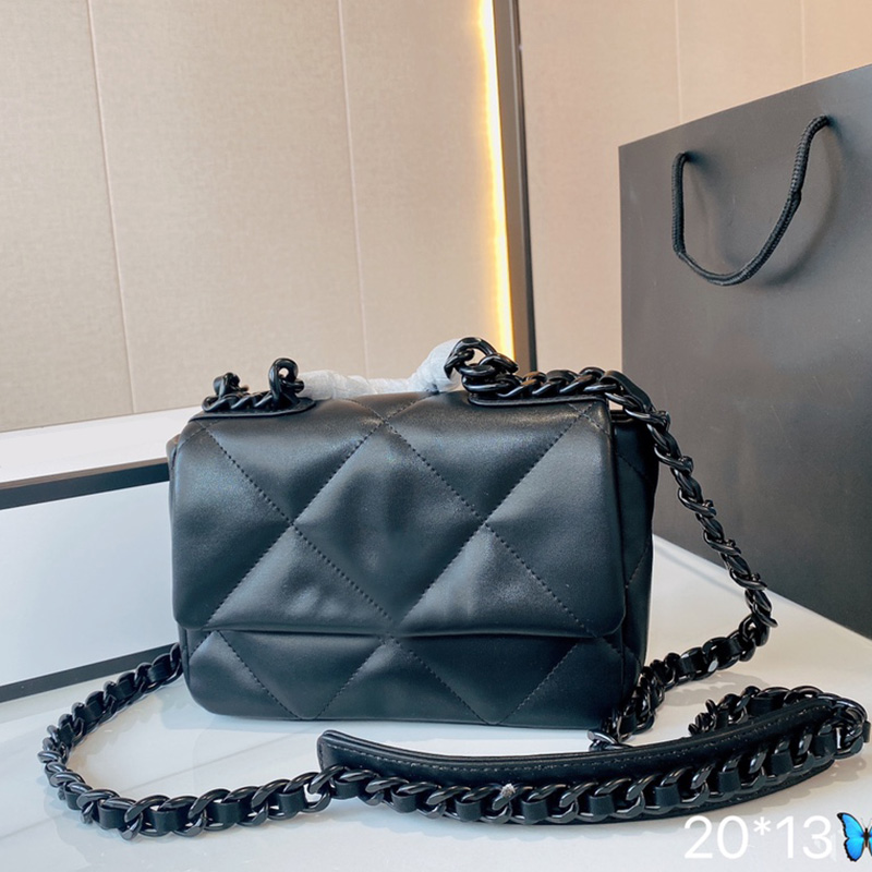 20C/25C/29C 19 Series Full Black Quilted Bags Lambskin Leather Chain Totes Crossbody Shoulder High Quality Women Ladies Famous Luxury Designer Handbags 2021 Autumn, 20cm
20C/25C/29C 19 Series Full Black Quilted Bags Lambskin Leather Chain Totes Crossbody Shoulder High Quality Women Ladies Famous Luxury Designer Handbags 2021 Autumn, 20cm