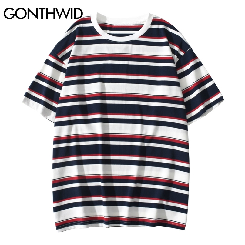 Tshirt Casual Streetwear Men Women Summer Color Block Striped Tees Shirts Hip Hop Harajuku Short Sleeve Cotton T-Shirts 210602, Red
Tshirt Casual Streetwear Men Women Summer Color Block Striped Tees Shirts Hip Hop Harajuku Short Sleeve Cotton T-Shirts 210602, Red