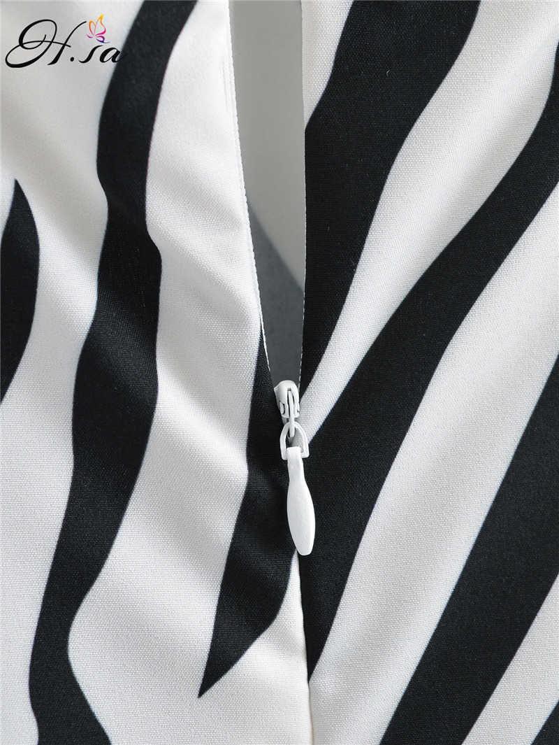 H.SA Women Vintage Zebra Dress Striped Print Loose 1-Line OFF Shoulder Strap Ladies Backless Vestido 210716