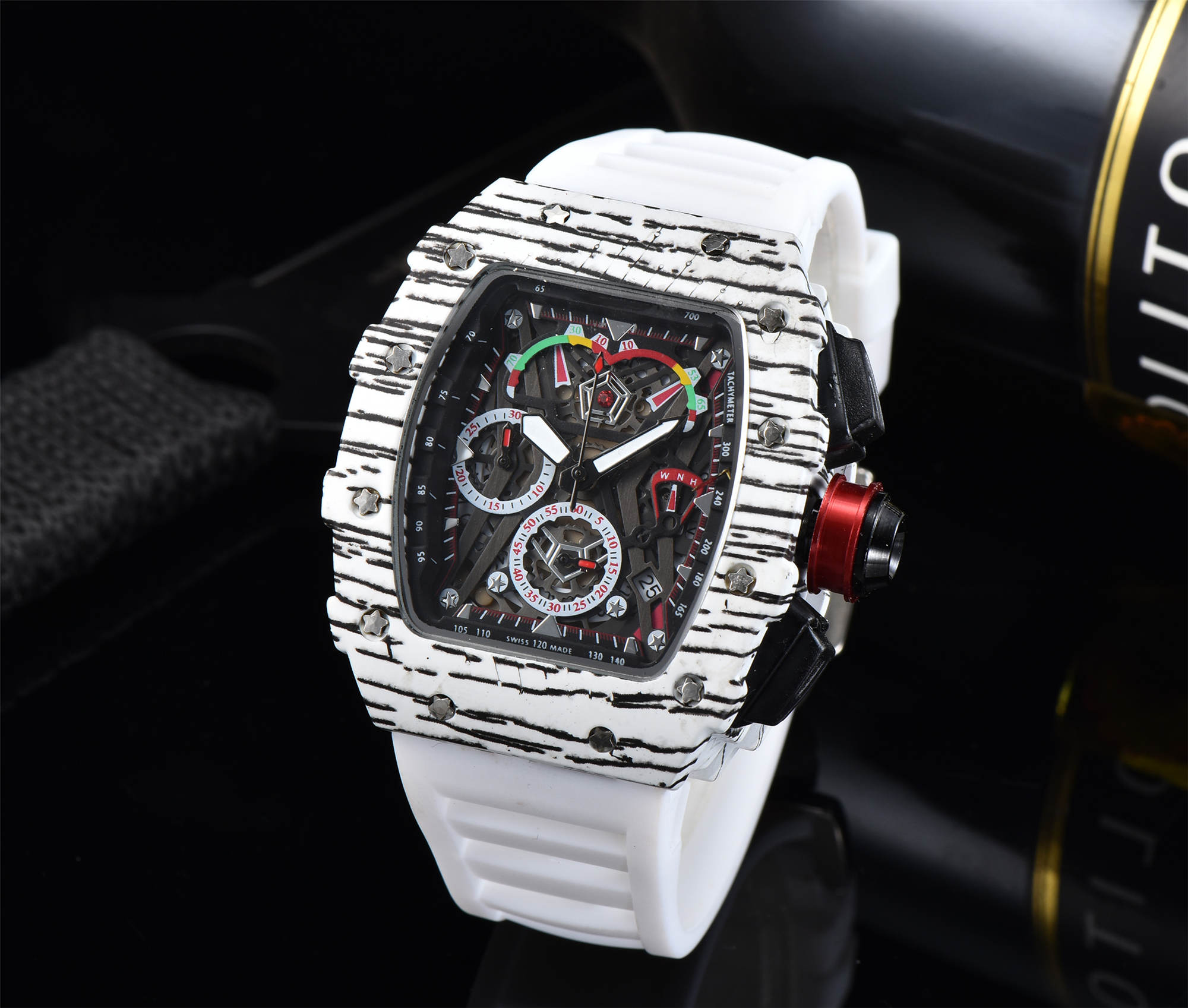 Fashion Rubber strap luxury mens watches military designer watch sports swiss brand Wristwatch gifts orologio di lusso Montre de luxe, Slivery;brown
Fashion Rubber strap luxury mens watches military designer watch sports swiss brand Wristwatch gifts orologio di lusso Montre de luxe, Slivery;brown