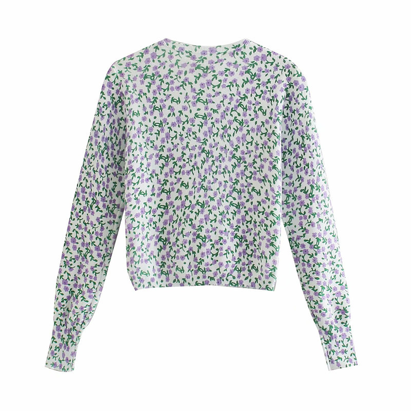 Sweet Women Vintage Knitted Cardigan Spring Fashion Ladies V Neck Knitwear Cute Slim Female Short Stretchy Sweater 210515